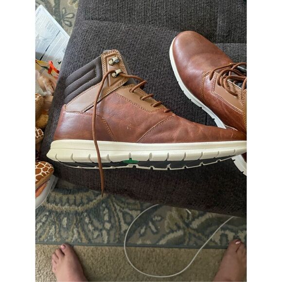 Timberland Mens Brown Leather Hoverlite Graydon Sneaker Boots Size 12 - Picture 11 of 13